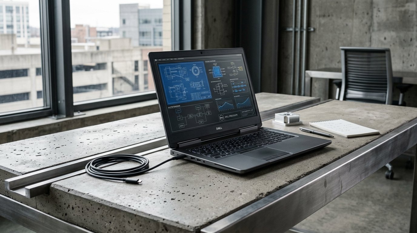 Workstation Dell Pro en entorno de ingeniería y proyectos B2B Woometrix